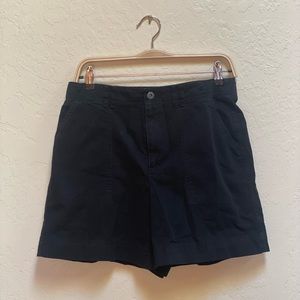 Liz Claiborne Black Button-Up Shorts